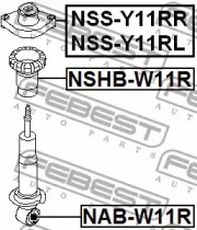 Защитный колпак / пыльник, амортизатор NSHB-W11R FEBEST - фото №2