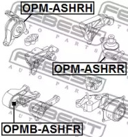 Подвеска, двигатель OPMB-ASHFR FEBEST - фото №2