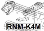 Подвеска, двигатель RNM-K4M FEBEST - фото №2
