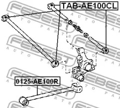 Подвеска, рычаг независимой подвески колеса TAB-AE100CL FEBEST - фото №2