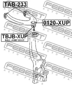 ремонтный комплект, несущие / направляющие шарниры TBJB-XUP FEBEST - фото №2