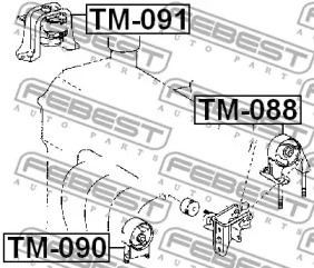 Подвеска, двигатель TM-090 FEBEST - фото №2