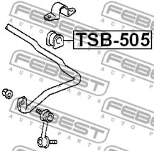 Опора, стабилизатор TSB-505 FEBEST - фото №2