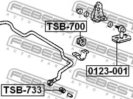 Опора, стабилизатор TSB-733 FEBEST - фото №2