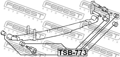 Втулка, листовая рессора TSB-773 FEBEST - фото №2