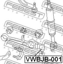 ремонтный комплект, несущие / направляющие шарниры VWBJB-001 FEBEST - фото №2