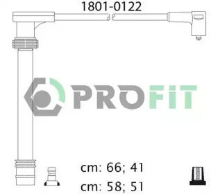 Комплект проводов зажигания 1801-0122 PROFIT - фото №1
