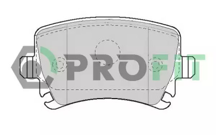 Комплект тормозных колодок, дисковый тормоз 5000-1636 PROFIT - фото №1