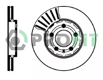 Тормозной диск 5010-0927 PROFIT - фото №1