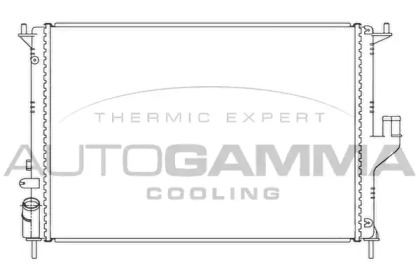 Радиатор, охлаждение двигателя 105783 AUTOGAMMA - фото №1