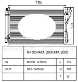 Конденсатор, кондиционер PXNCA-080 PARTS-MALL - фото №1