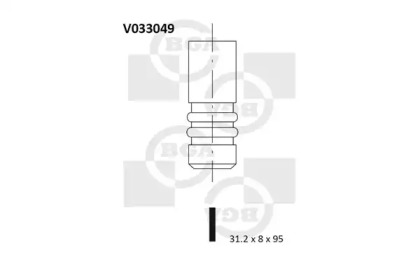 Клапан двигуна V033049 BGA - фото №1