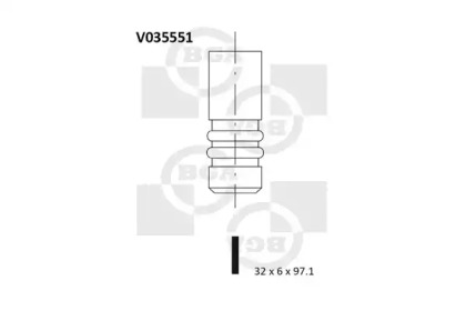 Впускной клапан V035551 BGA