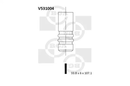 Клапан двигуна V531004 BGA - фото №1