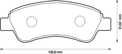 Комплект тормозных колодок, дисковый тормоз 573030J JURID - фото №1