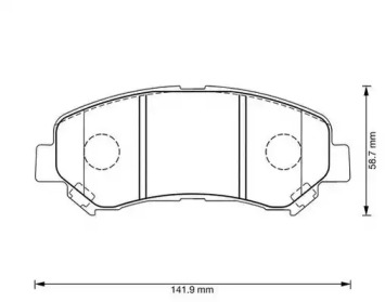 Комплект тормозных колодок, дисковый тормоз 573379J JURID - фото №1