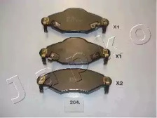 Комплект тормозных колодок, дисковый тормоз 50204 JAPKO
