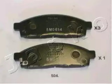 Комплект тормозных колодок, дисковый тормоз 50504 JAPKO