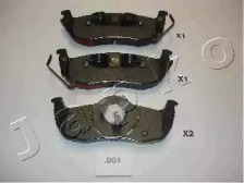 Комплект тормозных колодок, дисковый тормоз 51001 JAPKO - фото №1