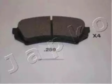 Комплект тормозных колодок, дисковый тормоз 51259 JAPKO