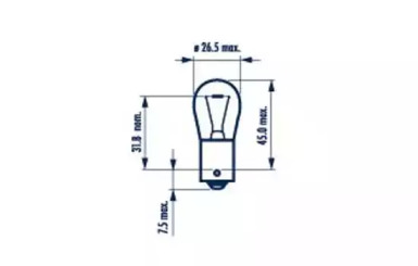 Лампа накаливания, фонарь указателя поворота 17635 NARVA - фото №1