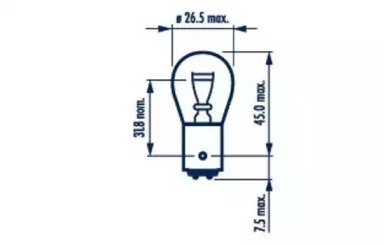 Лампа накаливания, фонарь сигнала тормоза/задний габаритный 17881 NARVA