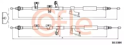 Трос, стояночная тормозная система 10.5384 COFLE - фото №1