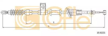 Трос, стояночная тормозная система 10.8221 COFLE - фото №1