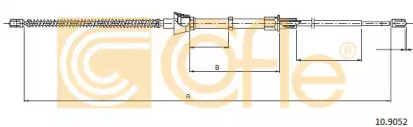 Трос, стояночная тормозная система 10.9052 COFLE - фото №1