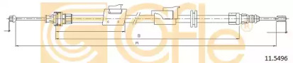 Трос, стояночная тормозная система 11.5496 COFLE - фото №1