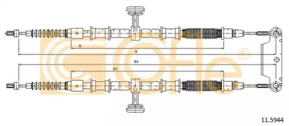 Трос, стояночная тормозная система 11.5944 COFLE - фото №1