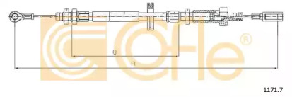 Трос, стояночная тормозная система 1171.7 COFLE - фото №1