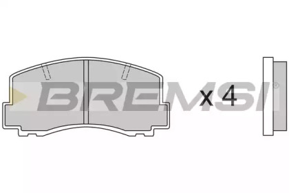 Комплект тормозных колодок, дисковый тормоз BP2256 BREMSI - фото №1
