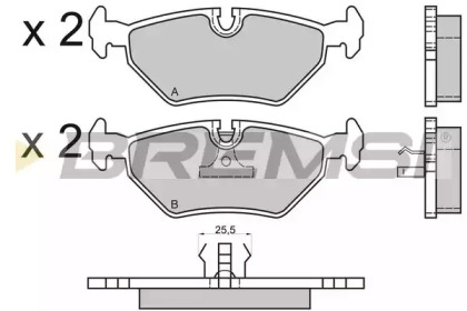 Комплект тормозных колодок, дисковый тормоз BP2415 BREMSI