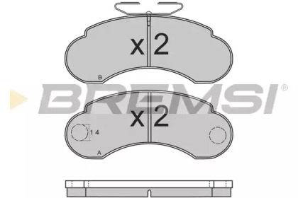 Комплект тормозных колодок, дисковый тормоз BP2566 BREMSI - фото №1