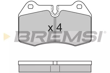 Комплект тормозных колодок, дисковый тормоз BP2660 BREMSI