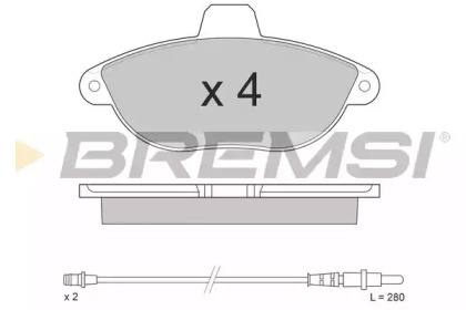 Комплект тормозных колодок, дисковый тормоз BP2678 BREMSI