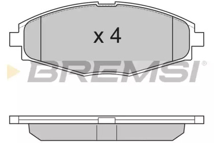 Комплект тормозных колодок, дисковый тормоз BP2804 BREMSI - фото №1