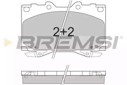 Комплект тормозных колодок, дисковый тормоз BP2898 BREMSI - фото №1