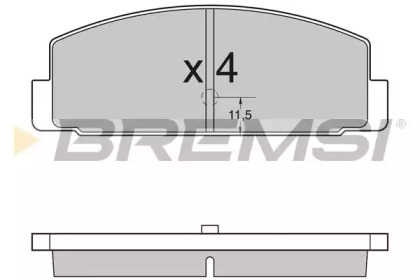 Комплект тормозных колодок, дисковый тормоз BP2954 BREMSI - фото №1
