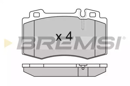 Комплект тормозных колодок, дисковый тормоз BP2986 BREMSI