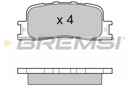 Комплект тормозных колодок, дисковый тормоз BP3060 BREMSI