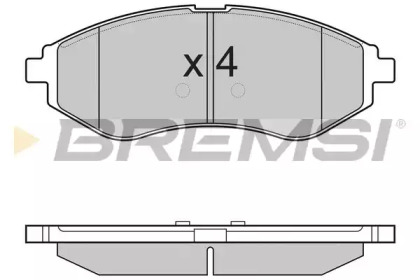 Комплект тормозных колодок, дисковый тормоз BP3111 BREMSI - фото №1