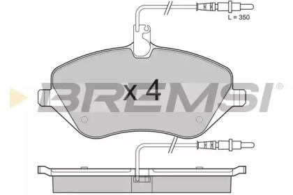 Комплект тормозных колодок, дисковый тормоз BP3181 BREMSI