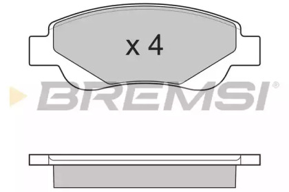 Комплект тормозных колодок, дисковый тормоз BP3225 BREMSI
