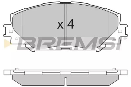 Комплект тормозных колодок, дисковый тормоз BP3251 BREMSI - фото №1
