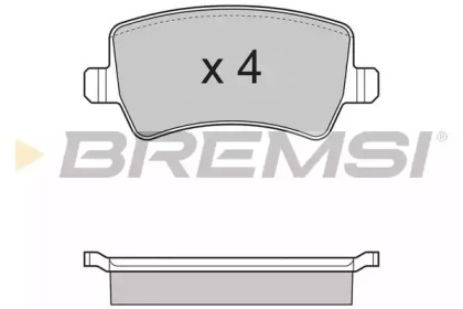 Комплект тормозных колодок, дисковый тормоз BP3298 BREMSI - фото №1