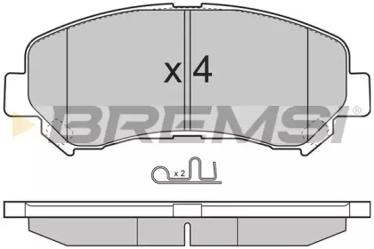 Комплект тормозных колодок, дисковый тормоз BP3321 BREMSI