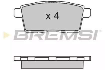 Комплект тормозных колодок, дисковый тормоз BP3333 BREMSI - фото №1