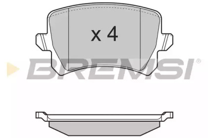 Комплект тормозных колодок, дисковый тормоз BP3366 BREMSI - фото №1